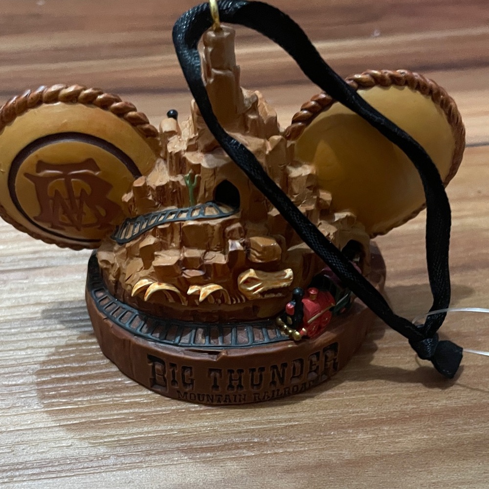 Disney Big Thunder Mountain Railroad Ornament - Brown and Gold